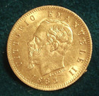 REGNO VITTORIO EMANUELE II° 5 LIRE 1863 ORO SFOGLIATURA DEL TONDELLO OTTIMO