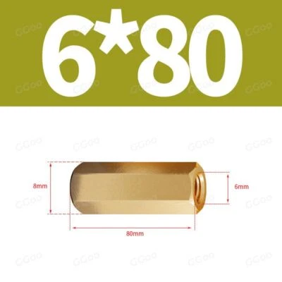 Verbindungsmuffe Sechskant M2 M2,5 M3 M4 M5 M6 Messing Langmutter DIN 6334 - Bild 1 von 4