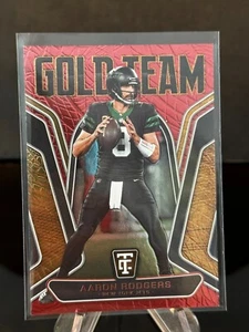 Aaron Rodgers 2024 Panini Totally Certified MIRROR RED GOLD TEAM #14 82/249 JETS - Bild 1 von 2