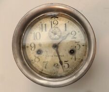 Seth Thomas Antique Maritime Ships Porthole Clock w/ Silver Trim 