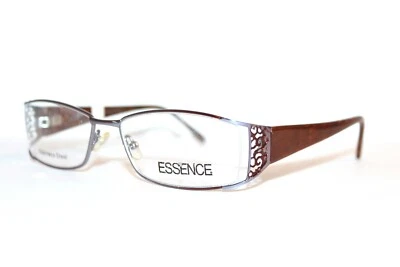 NEW ESSENCE KENYA LILAC BROWN SEMI RIMLESS EYEGLASSES LARGE RX FRAMES 55-17-140 - Image 1 of 4