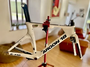 Argon 18 E116 Carbon TT / Tri Bike  Frameset inc brakes 56cm UCI Approved. VGC.  - Picture 1 of 14