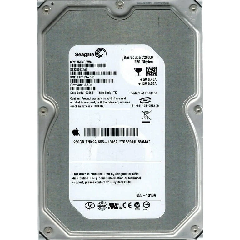 Seagate ST3250824AS 250GB 7.2K 3.5" SATA HDD – Desktop Hard Drive - Image 1 of 1