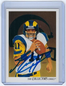 Tarjeta firmada RAMS Jim Everett 1991 cubierta superior #94 autografiada Los Ángeles QB - Imagen 1 de 1