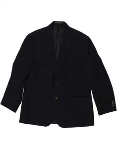 DOCKERS Mens Slim 2 Button Blazer Jacket EU 44 2XL Navy Blue Polyester AA14 - Picture 1 of 4
