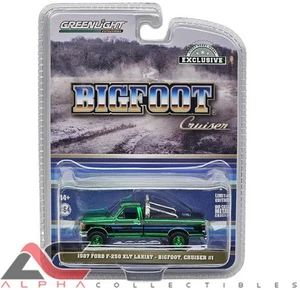 Ford F-250 XLT 1987 Green Chrome Chase Greenlight 30433 1:64 Lariat Bigfoot #1 - Imagen 1 de 1