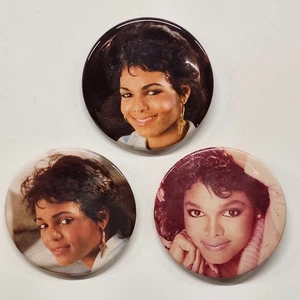 RARE TRIO! "JANET JACKSON" PINBACK BUTTONS 3 QTY S#70a DETROIT RETRO - Picture 1 of 5