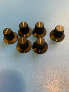 Lote de 6 perillas de control vintage sombrero bruja negro - Imagen 1 de 4