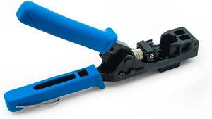 4 Paar Anschluss, Crimpzange für 90 Grad RJ45 4 Paar Keystone Buchsen (1-Pi - Bild 1 von 5