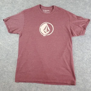 Volcom Shirt Herren Medium Rot Rundhals Kurzarm Grafik Stretch Pullover - Bild 1 von 14