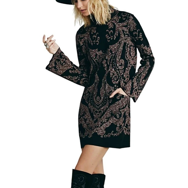 Mini Suéter Vestido Free People Modern Love Bolsillos Funky Informal S Boho Chic Foto 1 de 4