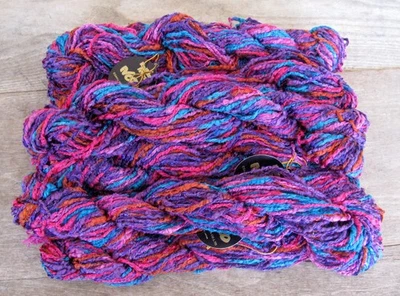 NORO YARNS HINAGESHI SS Color 7 Purple Red Aqua Texture Variegated - 10 Skeins - Image 1 of 4