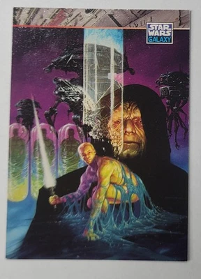 Tarjeta de Star Wars Galaxy 1994 #158 serie 2 Emperador Palpatine Topps arte cómico casi nueva Foto 1 de 4