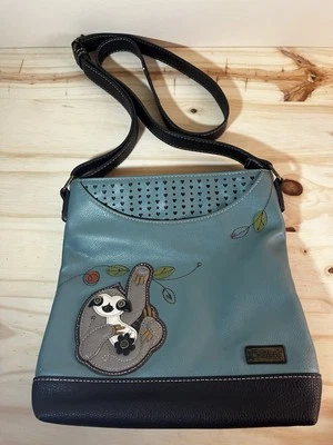 Bolso Mensajero Dulce Cuero Sintético Chala - Perezoso, Marrón Verde Azulado Ajustable Correa nueva sin etiquetas Foto 1 de 4