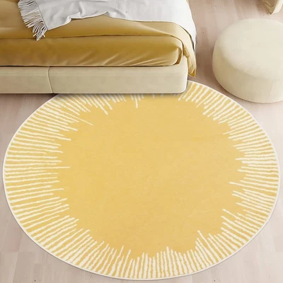 Alfombra moderna - Diseño geométrico abstracto, 4 pies redonda, antideslizante, lavable, su... Foto 1 de 4