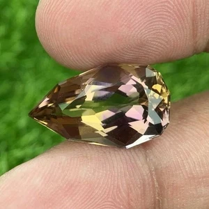 10,44 Cts | Suelto natural|Ametrino | Bicolor | Forma de pera | Corte geométrico - Imagen 1 de 5