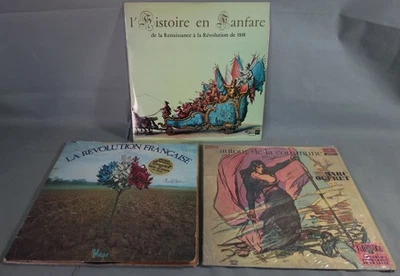 Lot 4 disques vinyles L'histoire en Fanfare - Révolution française - La Commune - Photo 1/4