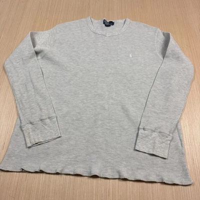 Vintage Polo Ralph Lauren 90s Thermal waffle shirt XL long sleeve men's gray - Image 1 of 4