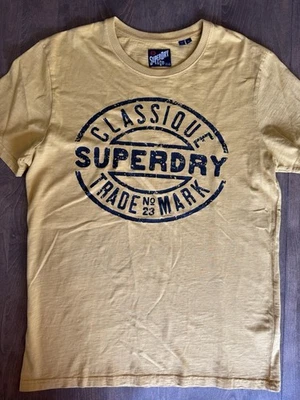 Superdry Short Sleeve T-Shirt Crew Neck Yellow XL - Image 1 of 3
