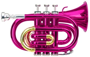 B-WARE Taschen Trompete Blech Blasinstrument Messing Trumpet Leicht Koffer pink - Bild 1 von 4