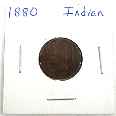 Indian Head Penny One Cent 1880 Antique VTG Coin Flip Collector Resell 237 B131 - Image 1 of 4