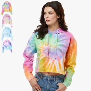 COLORTONE - Batik Cropped Hoodie Unisex Bauchfreier Kapuzenpullover XS bis L - Bild 1 von 41