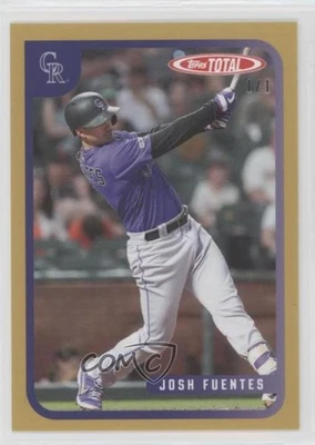 2020 Topps Total Gold 1/1 Josh Fuentes #585 a3i - Image 1 of 3