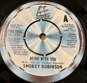 Smokey Robinson – Being With You 7" SINGLE 1981 MOTOWN SOUL - Picture 1 of 2