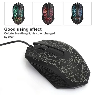 Optical Mouse Wired Professional Gaming For LOL Colorful Backlight Computer M PS - Image 1 of 4