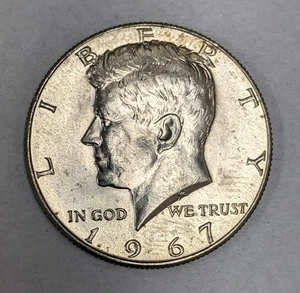 Medio dólar de plata Kennedy 1967 UNC - Imagen 1 de 3