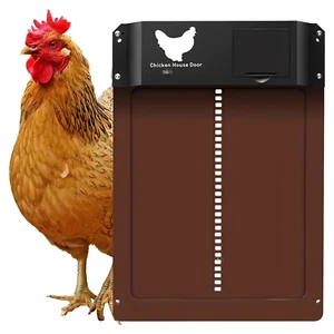 Porta Automatica per Pollaio Galline Con Sensore Di Luce Impermeabile Elettrico - Foto 1 di 7