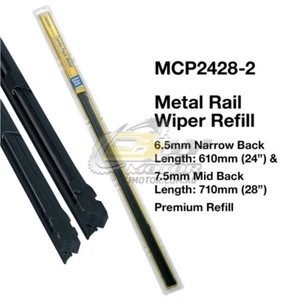 TRIDON WIPER METAL RAIL REFILL PAIR FOR Nissan X-Trail-T30 01/00-01/06 24"+28" - Picture 1 of 1