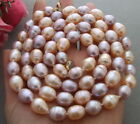 34" Freshwater 13MM Multi Color  Rice Pearl Necklace