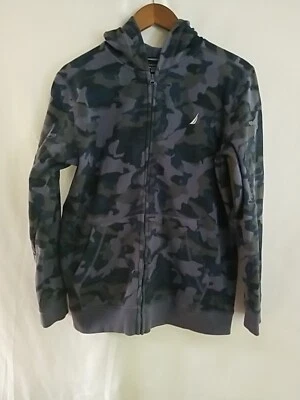 Sudadera con Capucha Nautica Niños Azul Camuflada Manga Larga Cremallera Completa Talla XL 18/20 Foto 1 de 4