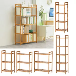 3/4/5 Tier Wooden Storage Rack Shelving Shelf Unit Stand Home Kitchen Bathroom - Picture 1 of 24