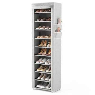 VTRIN Vertical Narrow Shoe Rack Organizer Tall Shoe Rack for Closet Entryway ... - Image 1 of 4
