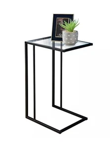 Elegant Home Essentials Sofa Table With Glass Top Fits Perfectly Next To a Sofa. - Picture 1 of 2