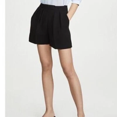 THEORY Tohni Rosina креп плиссированные черные шорты размер 2 женщин - Изображение 1 из 4