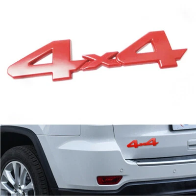 Car Trunk Tailgate Red DIY Logo Badge Decal Rear Decoration Metal Emblem Sticker - Изображение 1 из 4