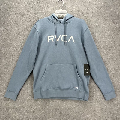 RVCA Sweatshirt Adult Medium Blue Hoodie Pullover Logo NWT - Image 1 of 4