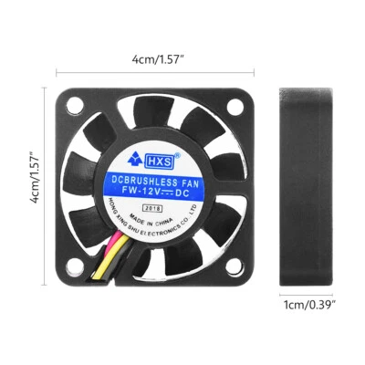 DC 12V Small CPU Cooling Cooler 3 Pin 9 Blades PC Case 40x40x10mm Computer Fan - Image 1 of 3