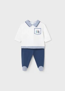 COMPLETO TUTA MAGLIA GHETTINA NEONATA MAYORAL 01533 1533 16 ORIGINALE PE 2024 - Picture 1 of 4