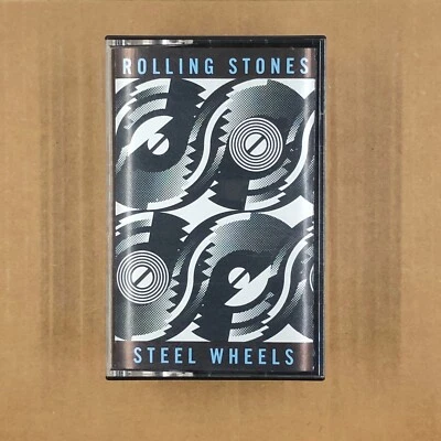 THE ROLLING STONES Cassette Tape STEEL WHEELS 1989 Rock Blues Rare - Image 1 of 4