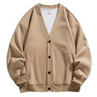 Mens Solid Color Gorgeous Cotton Integrated Fleece Hooded Jacket Mens Casual