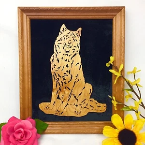 Vintage Handmade 3D Laser Cut Wood German Shepard Wall Hanging - Picture 1 of 4