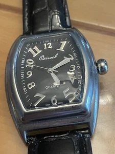 Orologio Osirock Nero Quadrante Grande Acciaio Inox Retro Impermeabile Giappone Pelle - Foto 1 di 6