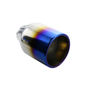 Silenciador universal de 2"" ID 4"" OD puntas de escape punta azul enrollada 142 mm - Imagen 1 de 6