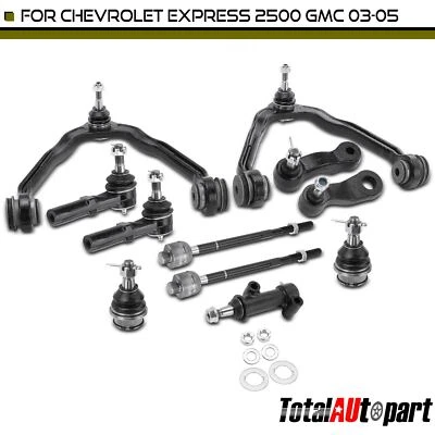 Brazo de control 11 piezas brazo loca extremo barra de amarre para Chevrolet Express 2500 2003-2005 GMC Foto 1 de 4