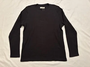 Camisa Everlane Hombre The Waffle Manga Larga Crew Algodón, Negra, Talla Grande - Imagen 1 de 9