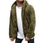 Coat Outwear Jacket Hoodie Cardigan Overcoat Fluffy Men Fleece Hooded Au
